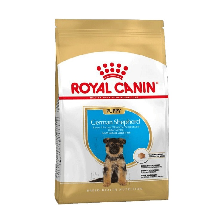 تصویر تبلیغاتی غذای خشک توله سگ رویال کنین Royal Canin German Shepherd Puppy وزن 3 کیلوگرم