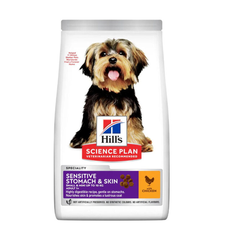 تصویر غذای خشک سگ نژاد کوچک هیلز با طعم مرغ Hills Adult Dog Food With Chicken وزن 1.5 کیلوگرم