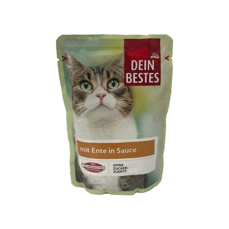 پوچ گربه دین بستس با طعم اردک Dein Bestes Duck وزن 100 گرم