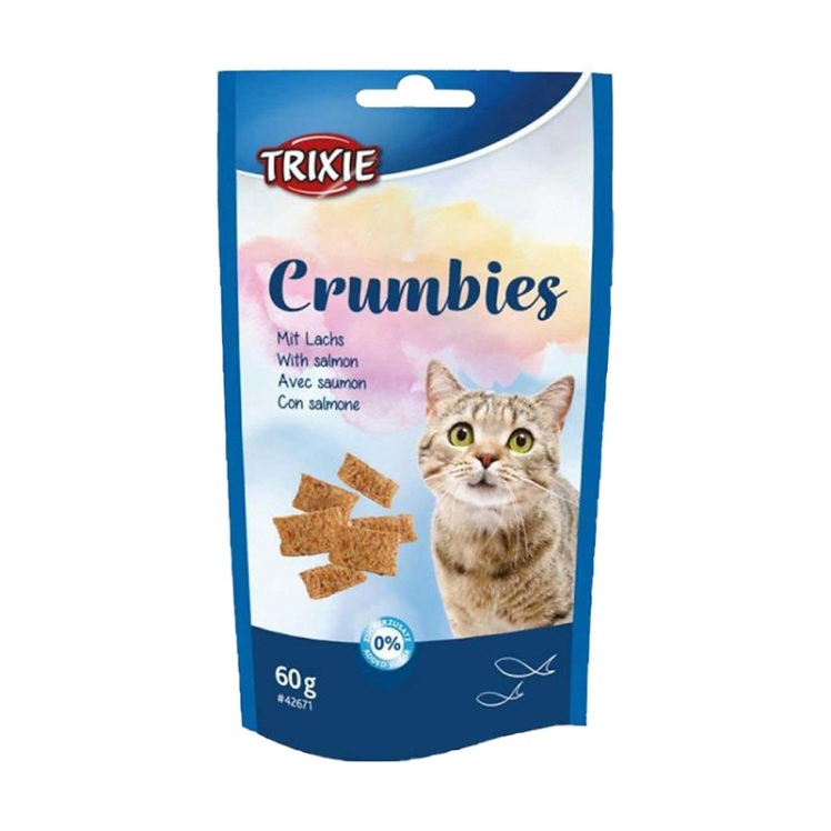 تصویر 2 تشویقی بیسکویتی گربه تریکسی با طعم سالمون Trixie Crumbies وزن 60 گرم