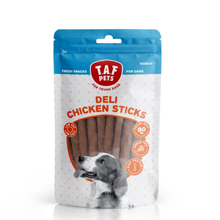 عکس تشویقی مدادی سگ تاف پتز با طعم مرغ T.A.F. Pets Deli Chicken Sticks وزن 75 گرم