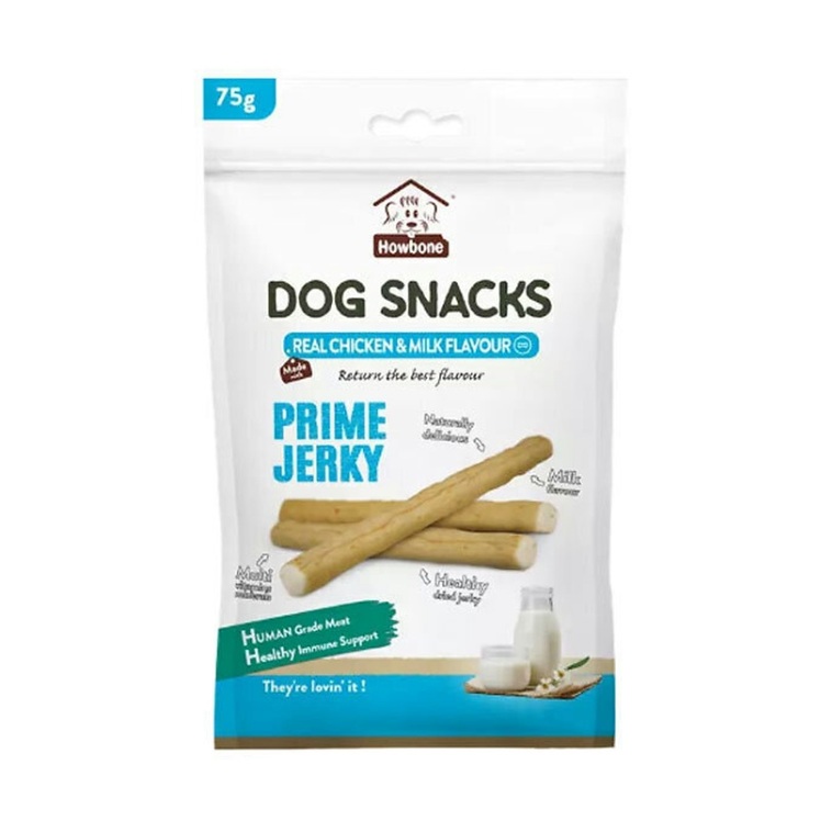 تصویر 2 تشویقی سگ با طعم مرغ و شیر هابون Howbone Dog Snacks With Chicken And Milk وزن 75 گرم