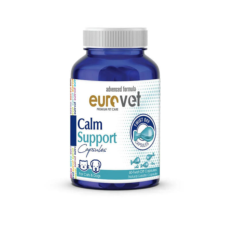  عکس بسته‌بندی قرص آرام‌بخش حیوانات یورووت Europet Calm Support بسته 60 عددی 