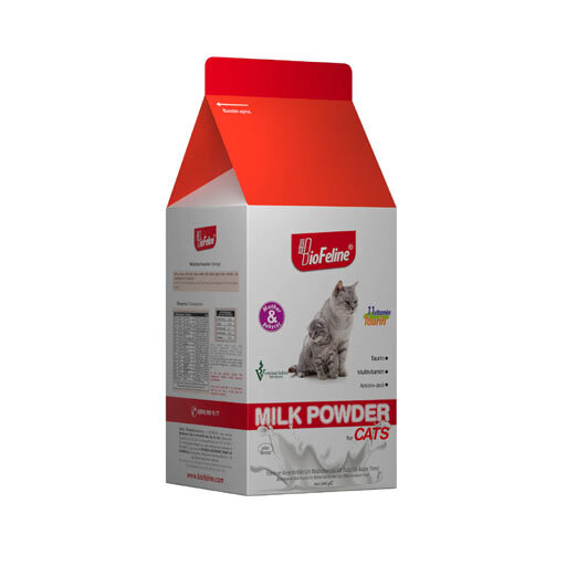 عکس قوطی شیر خشک گربه بیوفلاین BioFeline Cat Milk Powder وزن 200 گرم