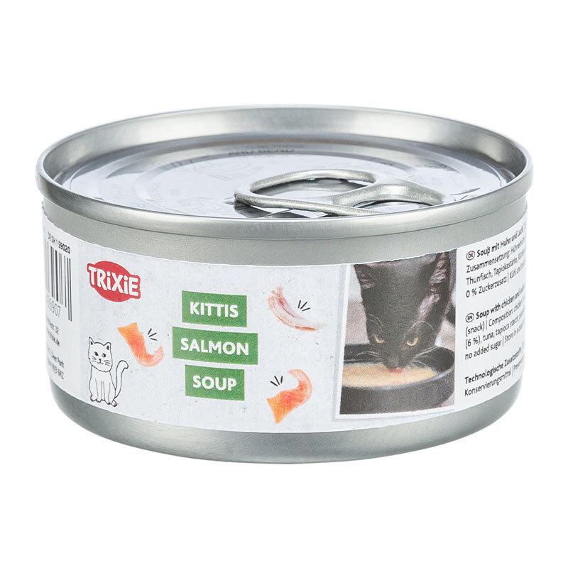  عکس بسته بندی سوپ گربه تریکسی با طعم مرغ Trixie Chicken Soup وزن 80 گرم 