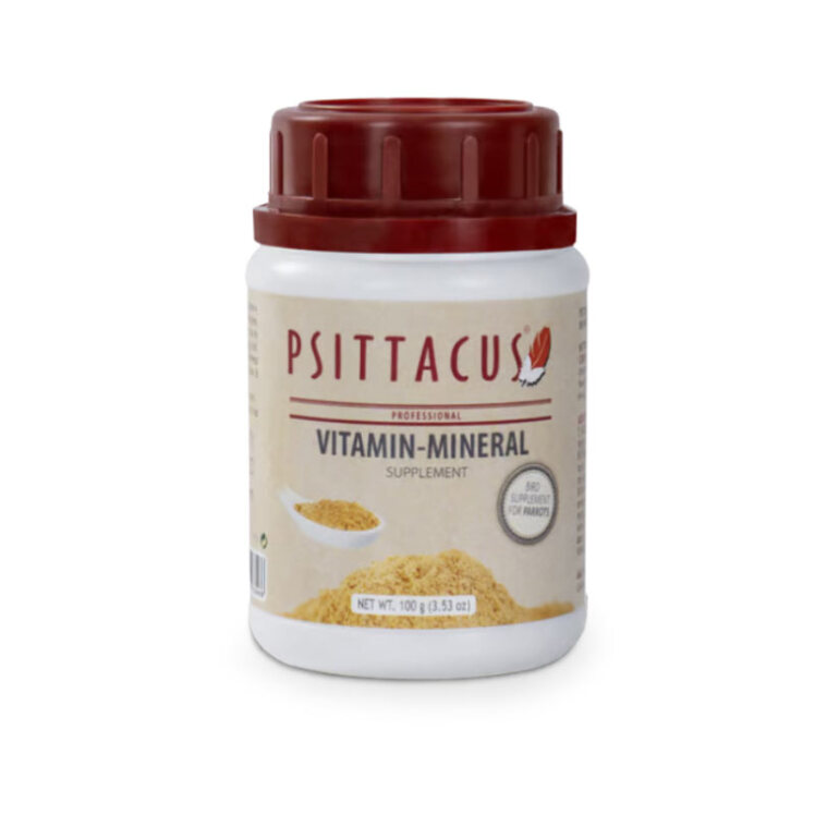 تصویر پودر مولتی ویتامین طوطی سانان سیتاکوس Psittacus Vitamin Mineral وزن 100 گرم