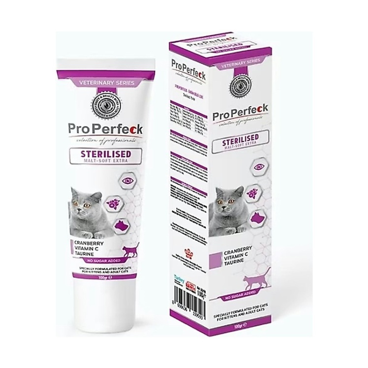 تصویر محصول خمیر مالت مخصوص گربه عقیم شده پروپرفک ProPerfeck Sterilised Paste وزن 100 گرم