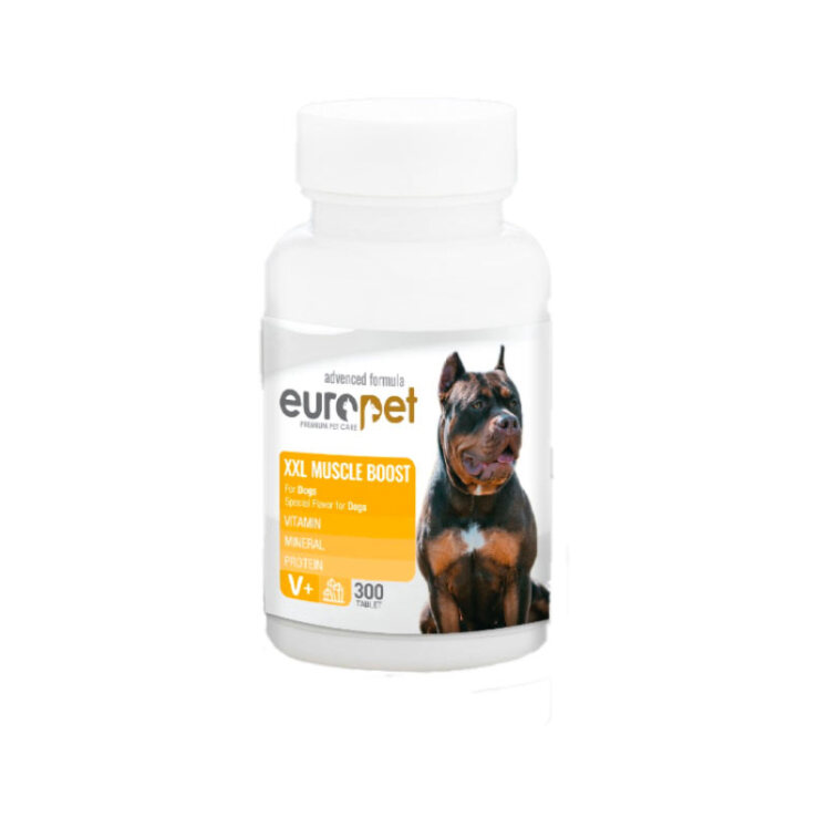 تصویر قرص تقویت عضله سگ یوروپت Europet Muscle Boost Tablet بسته 300 عددی