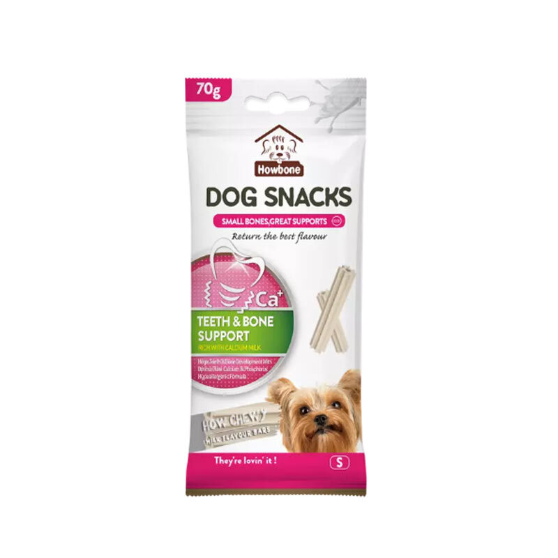  تصویر 1 اسنک تشویقی تقویت استخوان ها و دندان ها هابون با طعم شیر Hawbone Dog Snacks With Milk Flavour وزن 70 گرم 