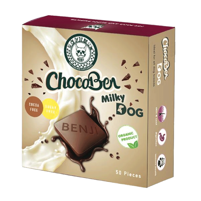 تصویر تشویقی سگ بنجی مدل ChocoBen Milky بسته 50 عددی 