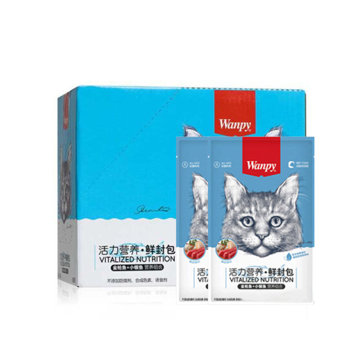 تصویر پوچ گربه ونپی مدل Tuna and Whitebait وزن ۸۰ گرم