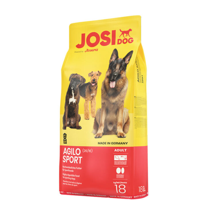 تصویر غذای خشک سگ جوسرا Jusidog Agilo Sport وزن 15 کیلوگرم از نمای رو به رو