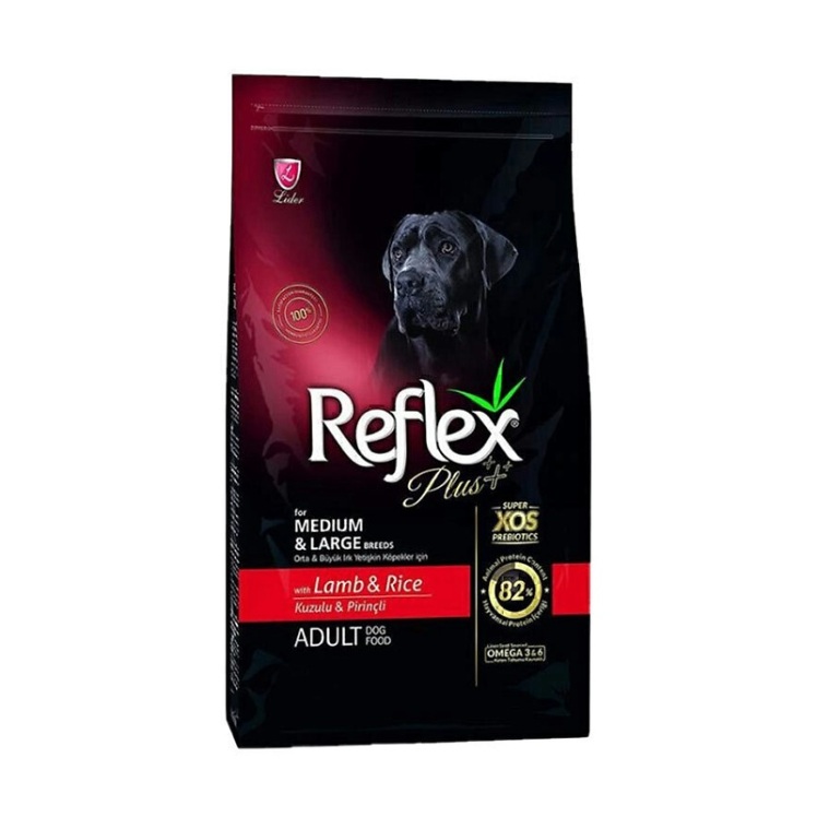 تصویر 2 غذای خشک سگ بالغ با طعم بره و برنج رفلکس پلاس Reflex Plus Adult Lamb & Rice وزن 15 کیلوگرم
