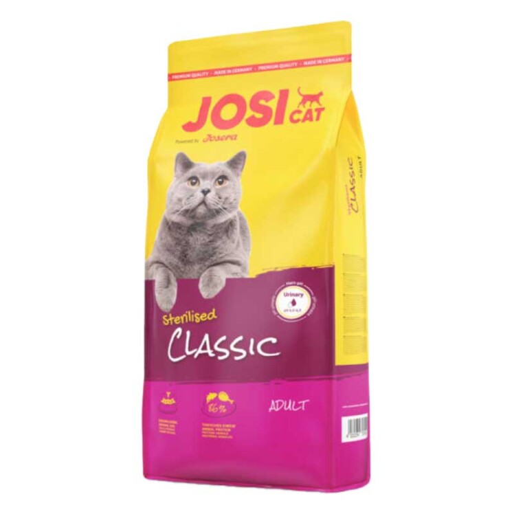 تصویر محتویات غذای خشک گربه عقیم شده جوسرا Josera Josi Cat Classic وزن 18 کیلوگرم