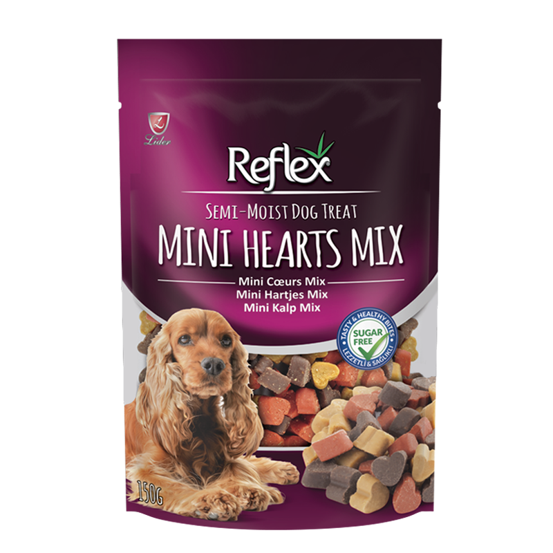  تشویقی سگ رفلکس مدل Mini Hearts Mix وزن 150 گرم 