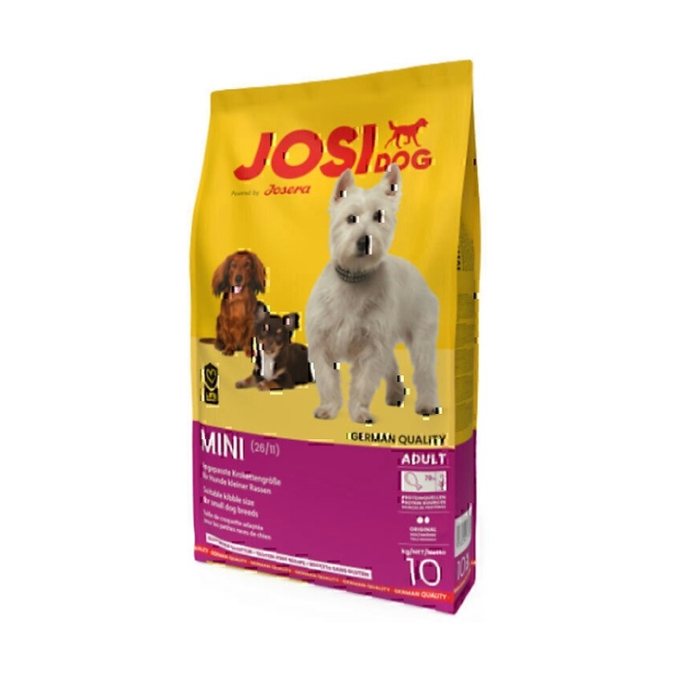 تصویر 2 ظرف پر از غذای خشک سگ بالغ نژاد کوچک مدل جوسی داگ جوسرا ‌Josera Josidog Mini Adult وزن 10 کیلوگرم