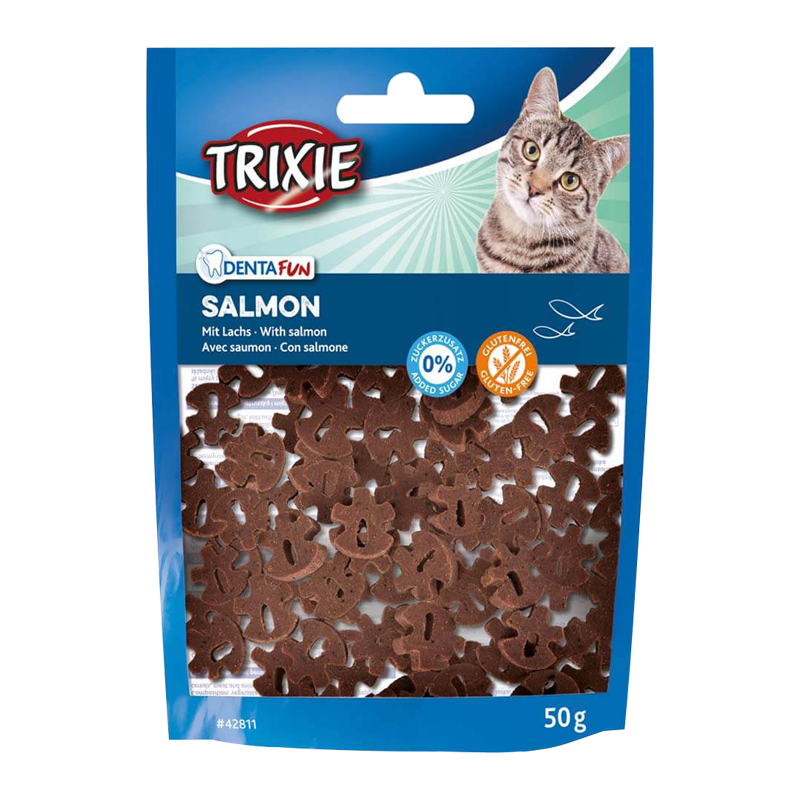  تشویقی گربه تریکسی با طعم سالمون Trixie Treat DentaFun Salmon وزن 50 گرم 