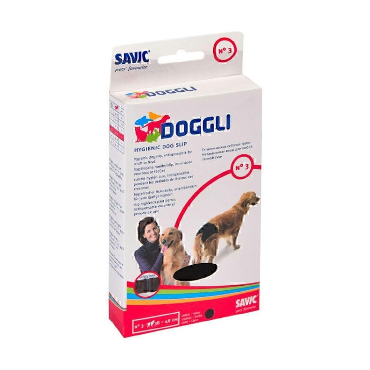 تصویر روش مصرف شورتکس آموزشی سگ ساویک Savic Doggli Hygenic Dog Slip