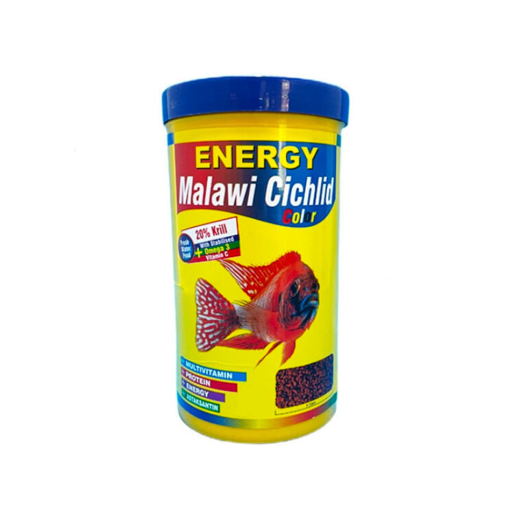 عکس قوطی غذای گرانول انرژی Energy Malawi Cichlid Color حجم 100 میلی لیتر