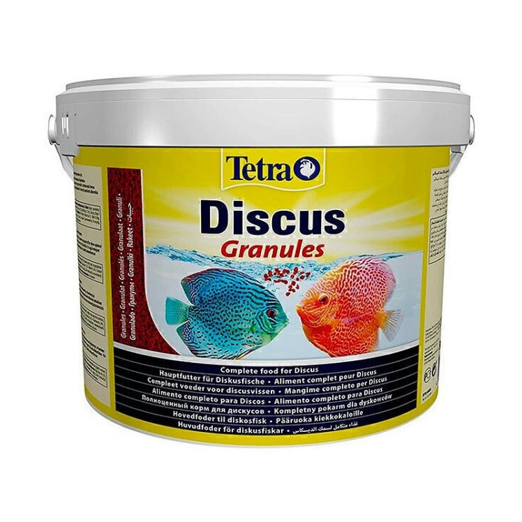 تصویر محتویات غذای مخصوص ماهی دیسکس تترا Tetra Discus Granules حجم ۱۰ لیتر
