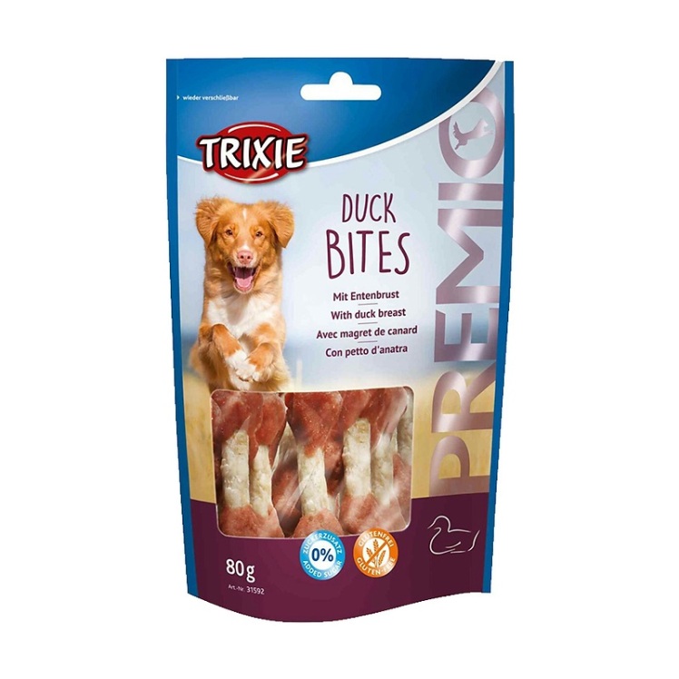 تصویر 2 تشویقی سگ تریکسی با طعم سینه اردک Trixie Duck Bites وزن 80 گرم