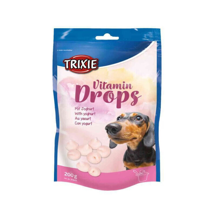 تصویر تشویقی مولتی ویتامین سگ تریکسی Trixie Vitamin Drops With Yoghurt وزن 200 گرم