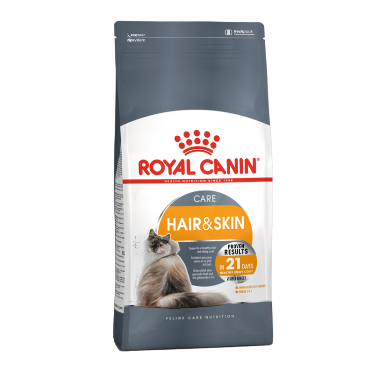 غذای خشک گربه پوست و مو رویال کنین Royal Canin Hair & Skin Care وزن 400 گرم 