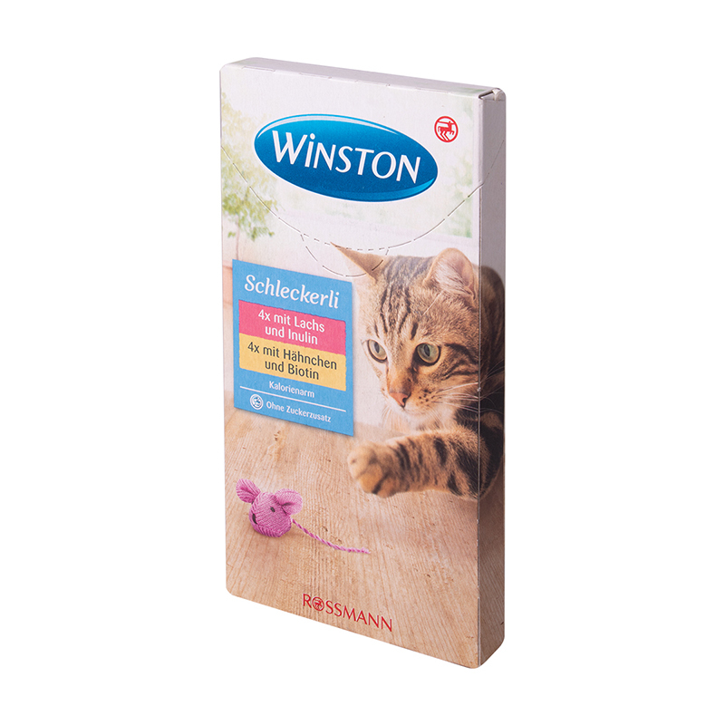  عکس جزییات جعبه بستنی گربه وینستون مدل Chicken & Fish بسته 8 عددی 