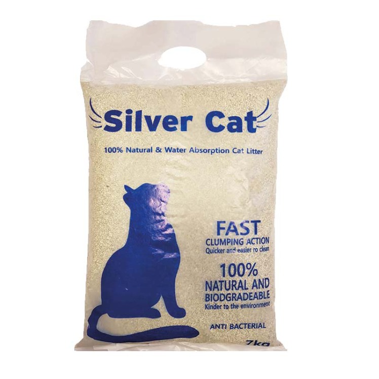 عکس بسته بندی خاک گربه سیلورکت وزن 7 کیلوگرم 
