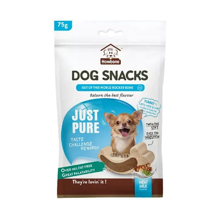 تصویر 2 استخوان تشویقی طعم شیر و گوشت هابون Howbone Dog Snacks With Meat And Milk Flavour وزن 75 گرم