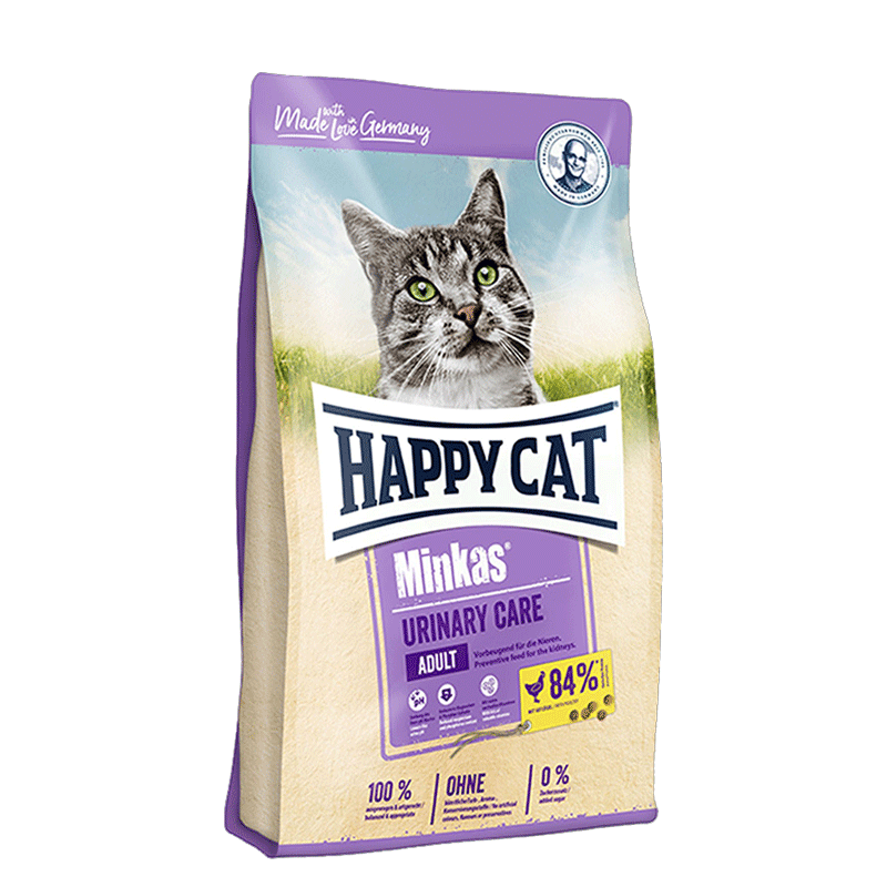 تصویر غذای خشک گربه هپی کت مدل Minkas Urinary Care وزن 10 کیلوگرم