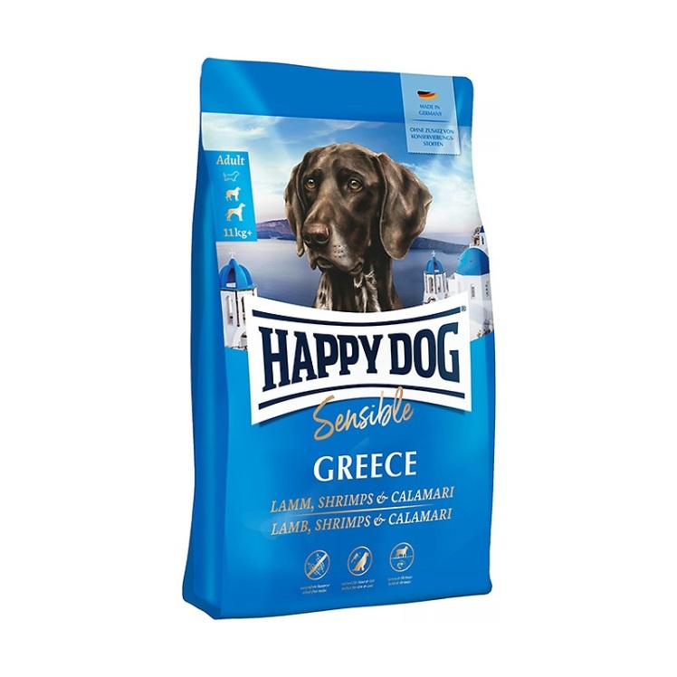 تصویر دانه غذای خشک سوپر پرمیوم سگ بالغ هپی داگ Happy Dog Sensible Greece وزن 2.8 کیلوگرم