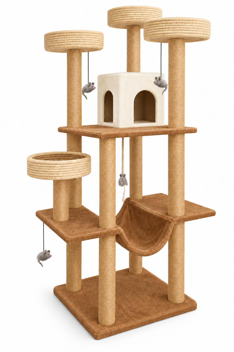 تصویر 3 درخت گربه نیناپت طرح ‌‌‌U + هدیه