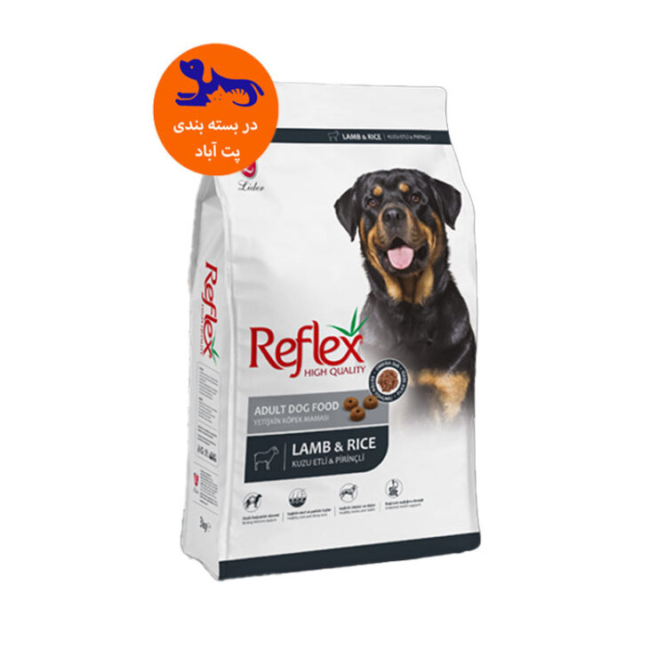 تصویر غذای خشک سگ بالغ رفلکس با طعم بره و برنج Reflex Adult Lamb & Rice وزن 1 کیلوگرم