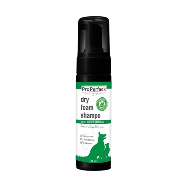 تصویر دیگر شامپو فوم حیوانات پروپرفک با رایحه آلوئه ورا ProPerfeck Dry Foam Shampo حجم 200 میلی لیتر