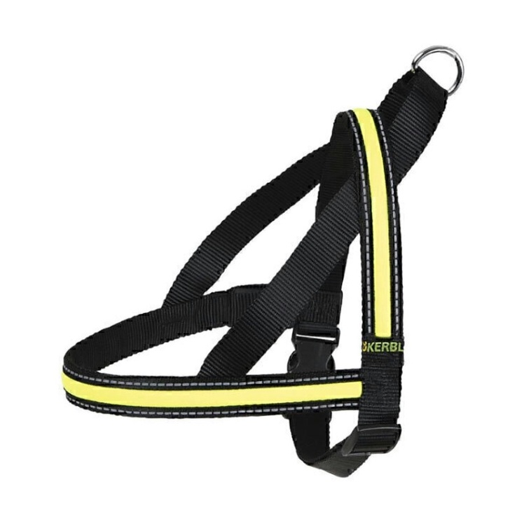 تصویر نحوه استفاده قلاده کتفی شبرنگ سگ کربل Kerbl Light & Flex Flashing Harness سایز S