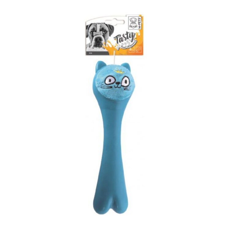 تصویر اسباب بازی تشویقی خور مخزن دار استخوان ام پت M-Pets Dog Rob Toy with treat dispenser رنگ آبی