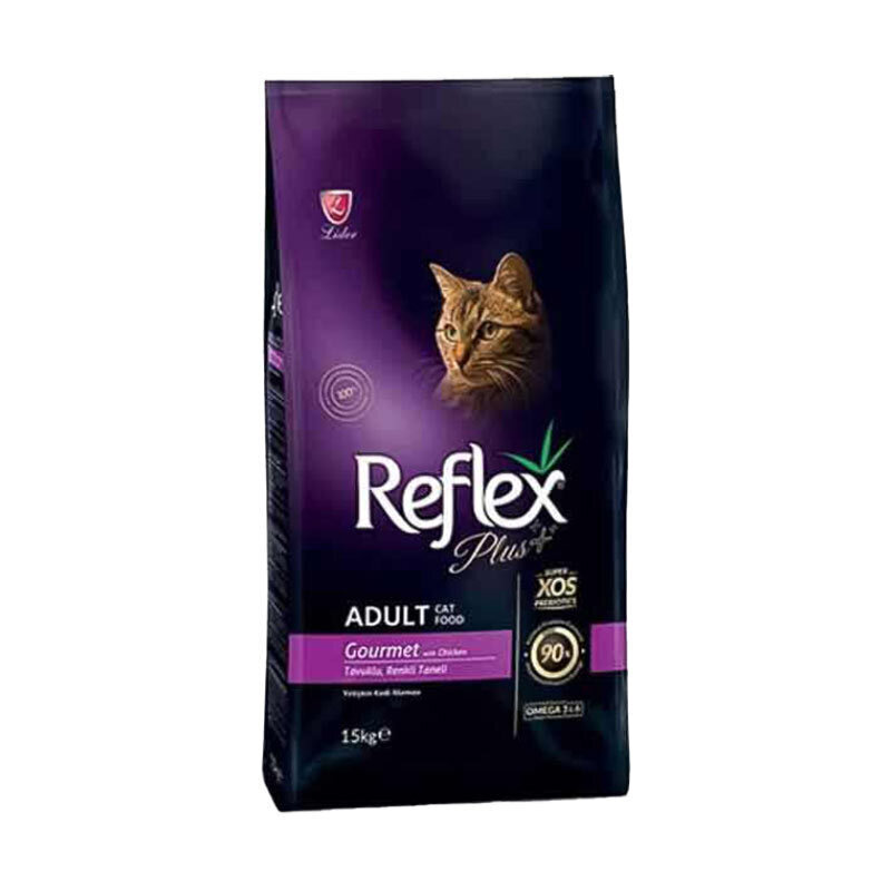  تصویر غذای خشک گربه رفلکس پلاس مدل Adult Gourmet وزن 15 کیلوگرم 
