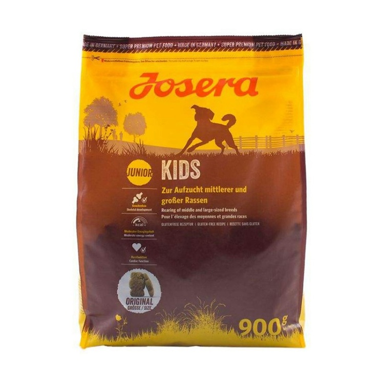 عکس پشت بسته بندی غذای خشک سگ مدل کیدز جوسرا Josera Kids وزن 900 گرم