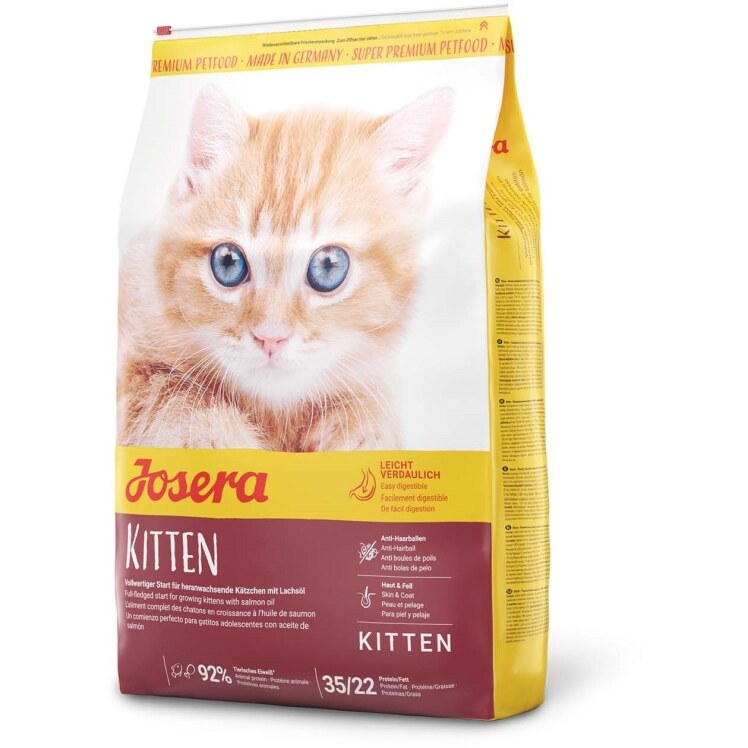 تصویر محتویات غذای خشک گربه جوسرا مدل Kitten وزن 2 کیلوگرم