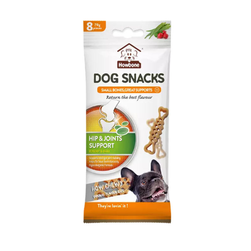  تصویر1 اسنک تشویقی سگ مخصوص تقویت مفاصل هابون با طعم بامیه و گل رز Hawbone Dog Snacks With Okra and Rose hip Flavour 