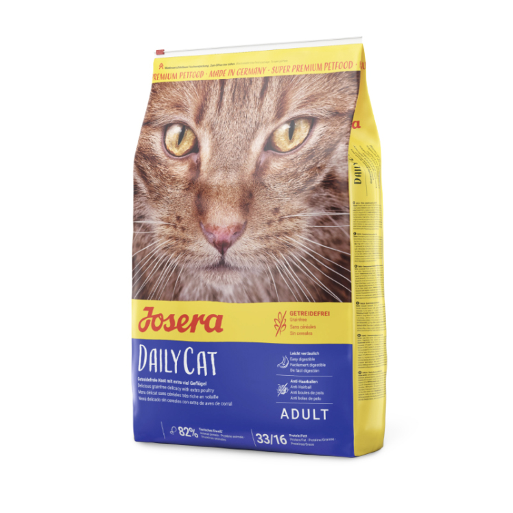 تصویر محتویات غذای خشک گربه دیلی کت جوسرا Josera Dailycat وزن 2 کیلوگرم