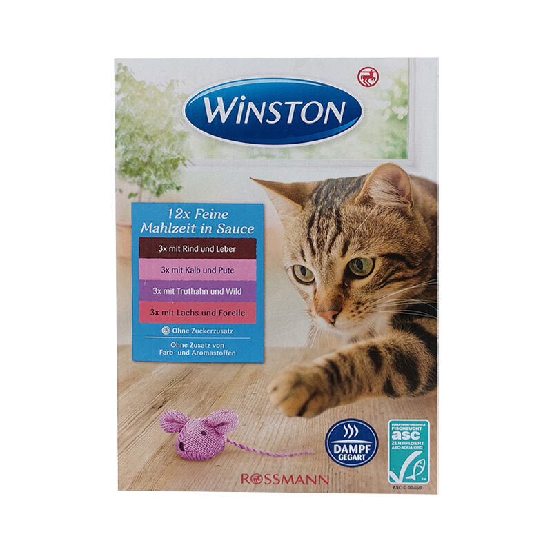  تصویر پوچ گربه وینستون در سس Winston In Sauce Pack بسته 12 عددی 