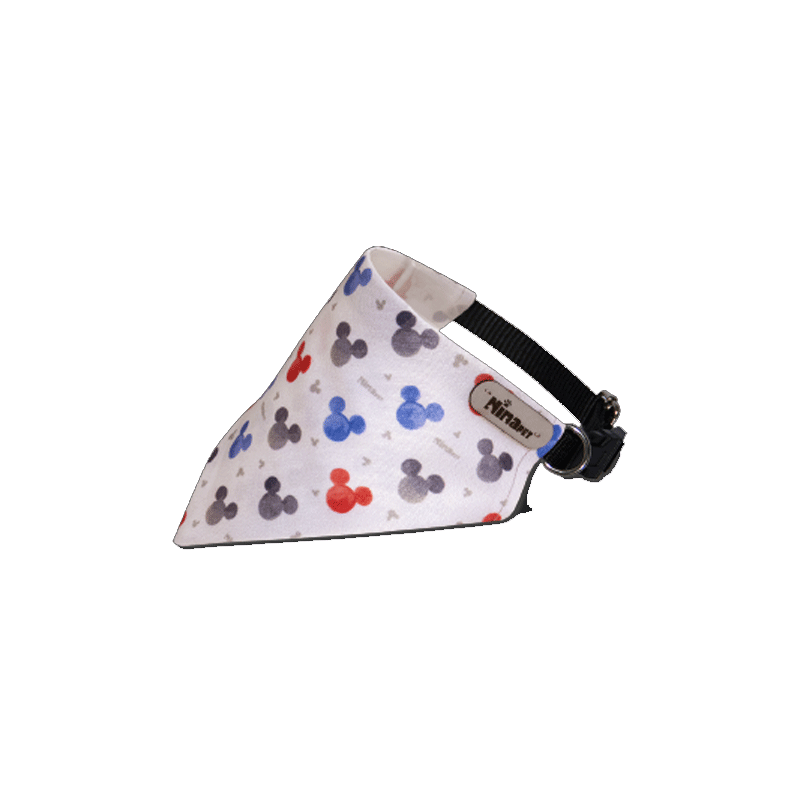 قلاده و دستمال گردن سگ نیناپت مدل طرح دار سایز کوچک چهارخانه