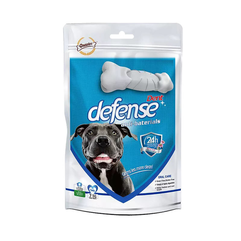  عکس تشویقی دنتال آنتی باکتریال سگ گناولرز Gnawlers Dent Defence Dog Treat بسته 7 عددی 