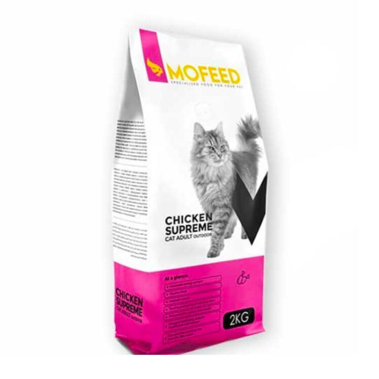 تصویر غذای خشک گربه مولتی کالر مفید با طعم مرغ وزن 8 کیلوگرم از نمای رو به رو
