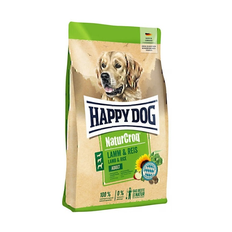 تصویر دانه غذای خشک سگ بالغ هپی داگ با طعم گوشت بره و برنج Happy Dog NaturCroq Lamb & Rice وزن 15 کیلوگرم