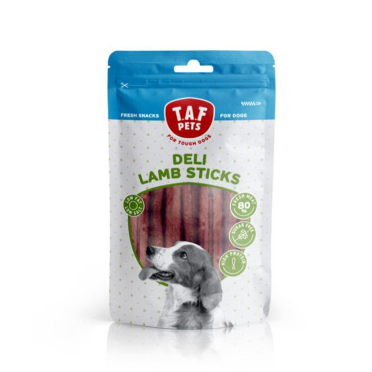 عکس تشویقی مدادی سگ تاف پتز با طعم گوشت بره T.A.F. Pets Deli Lamb Sticks وزن 75 گرم