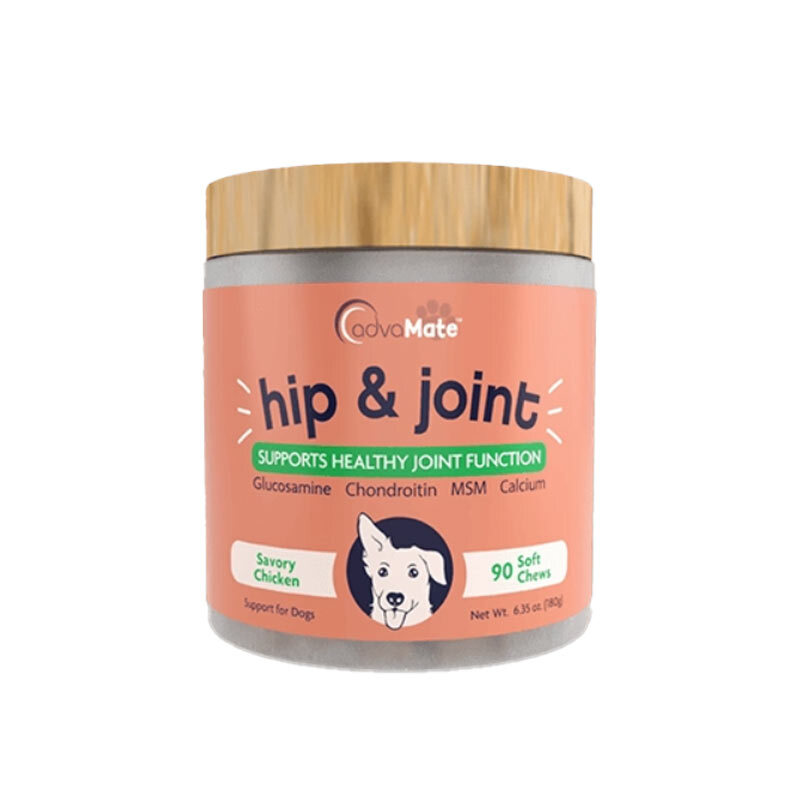  تصویر قرص مکمل سگ مفصل ساز و عضله ساز ادوامیت با طعم مرغ AdvaMate Hip & Joint Soft Chews For Dogs بسته 90 عددی 