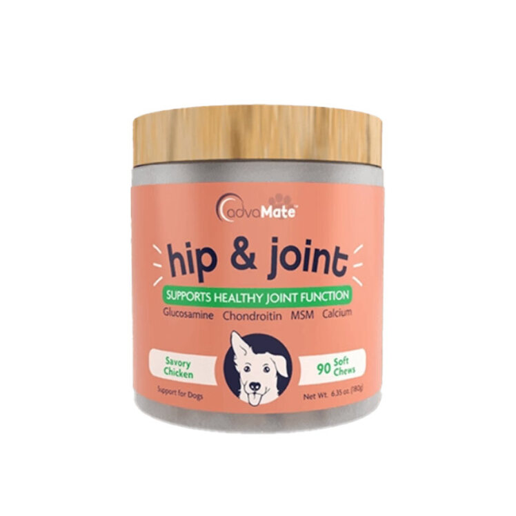 تصویر قرص مکمل سگ مفصل ساز و عضله ساز ادوامیت با طعم مرغ AdvaMate Hip & Joint Soft Chews For Dogs بسته 90 عددی